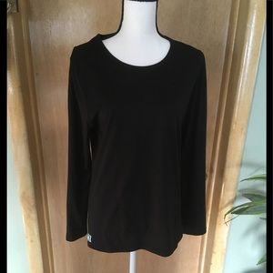 XL Adar black long sleeve top